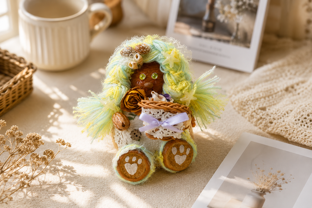 Handmade Forest Elf Doll – Ocean Series Botanical Art Decor